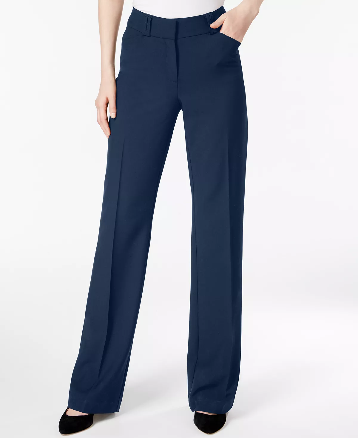 Alfani Women's Essential Curvy Bootcut Pants, Regular, Long & Short Lengths, Created For Macy's 3 Alfani Women's Essential Curvy Bootcut Pants, Regular, Long & Short Lengths, Created For Macy's - Image 3