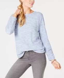 Alternative view of Karen Scott Long Sleeve Spacedye Microfleece Top