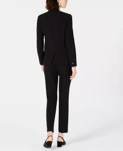 Alternative view of Bar III Women's Open-Front Jacket, Printed Blouse & Straight-Leg Pants, Created For Macy's