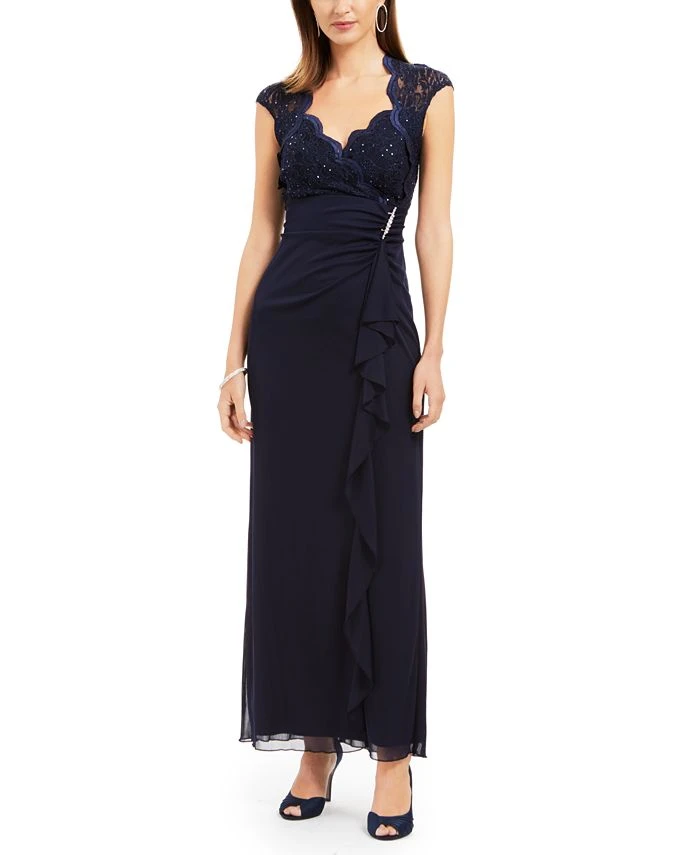 Connected Lace Column Gown 1 Connected Lace Column Gown