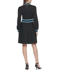 Alternative view of Vince Camuto Mock-Neck Fit & Flare Dress