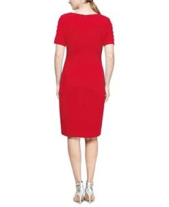 Alternative view of SL Fashions Beaded-Sleeve Sheath Dress