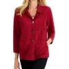 JM Collection Textured Button-Front Jacket, Created For Macy's