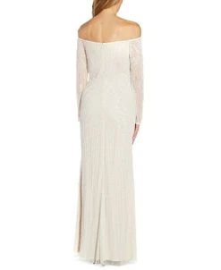 Alternative view of Adrianna Papell Embellished Off-The-Shoulder Gown