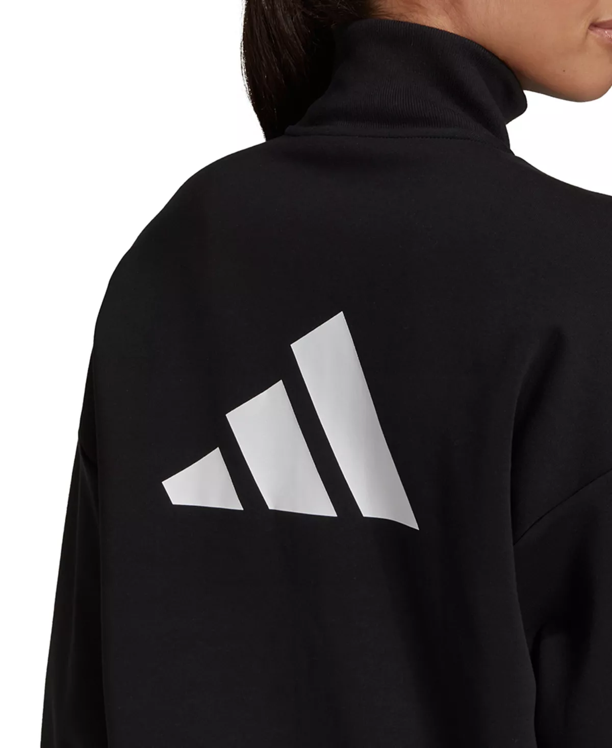 ADIDAS Women's Future Icons Quarter-Zip Sweatshirt 3 ADIDAS Women's Future Icons Quarter-Zip Sweatshirt - Image 3