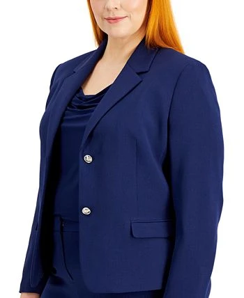 Kasper Plus Size Two-Button Blazer 3 Kasper Plus Size Two-Button Blazer - Image 3