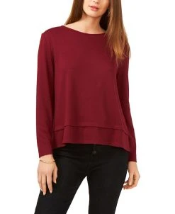 1.STATE Long Sleeve Tie Back Cozy Top
