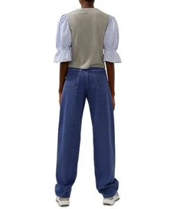 Alternative view of French Connection Puffed Sleeve 3/4-Sleeve Top