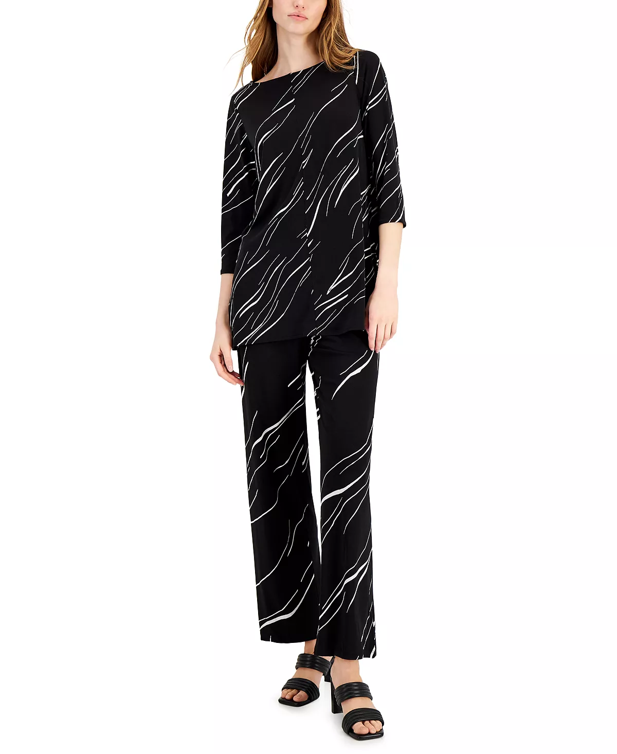 Alfani Women's Printed Wide-Leg Pants, Created For Macy's 5 Alfani Women's Printed Wide-Leg Pants, Created For Macy's - Image 5