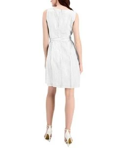 Alternative view of Anne Klein Women's Tie-Waist Fit & Flare Dress