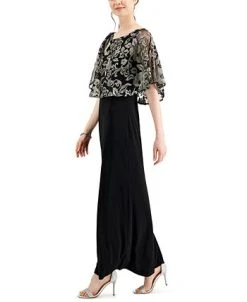 Connected Embroidered Overlay Gown 7 Connected Embroidered Overlay Gown -Anne Klein Sales Store 21899971 fpx