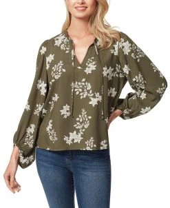 Jessica Simpson Women's Ruby Floral Balloon-Sleeve Top