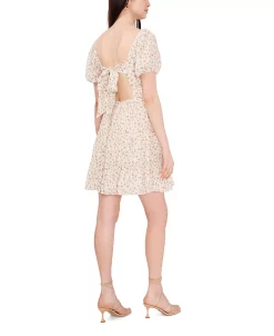 1.STATE Women's Short Sleeve Square Neck Tie Back Dress 8 1.STATE Women's Short Sleeve Square Neck Tie Back Dress -Anne Klein Sales Store 22143549 fpx