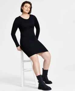 Bar III Odycon Long-Sleeve Mini Dress, Created For Macy's