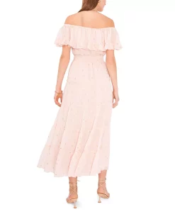 Alternative view of Vince Camuto Women's Foiled Tiered Off-The-Shoulder Maxi Dress