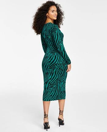 Bar III Women's Twisted Cutout Printed Midi Dress, Created For Macy's 2 Bar III Women's Twisted Cutout Printed Midi Dress, Created For Macy's - Image 2
