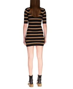 Alternative view of Sanctuary Women's Easy-Rib Mock-Neck Striped Mini Dress