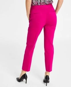 Alternative view of Bar III Women's Straight Leg High-Rise Ankle Pants, Created For Macy's