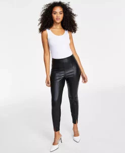 Bar III Faux-Leather Leggings, Created For Macy's 8 Bar III Faux-Leather Leggings, Created For Macy's -Anne Klein Sales Store 22684947 fpx