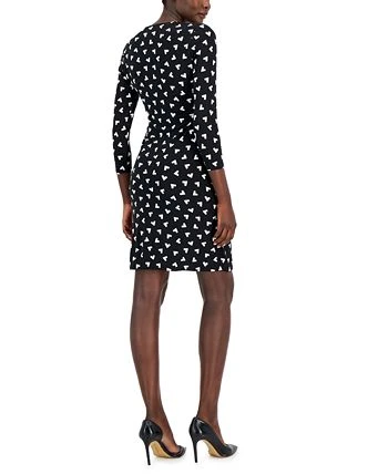 Anne Klein Nomad Printed Faux-Wrap Dress 3 Anne Klein Nomad Printed Faux-Wrap Dress - Image 3