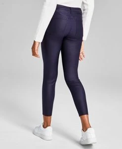 Alternative view of And Now This Woman's Coated Frayed Hem Skinny Denim Jeans