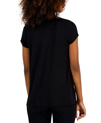 Alfani Women's Satin-Trim Scoop-Neck Top, Created For Macy's 2 Alfani Women's Satin-Trim Scoop-Neck Top, Created For Macy's - Image 2
