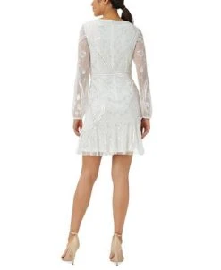 Alternative view of Adrianna Papell Women's Beaded Sequined-Mesh Dress