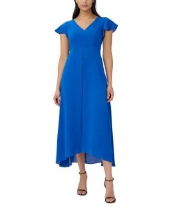Adrianna Papell Women's Flutter-Sleeve Overlay Jumpsuit