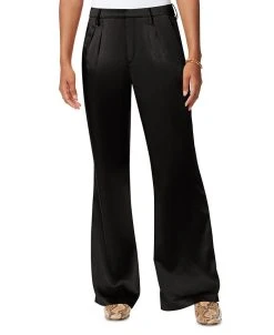 Sam Edelman Women's Codie High-Rise Satin Flare Pants