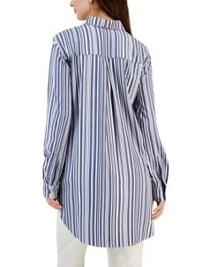 Alternative view of Style & Co Women's Twill Button-Up Tunic Shirt, Created For Macy's