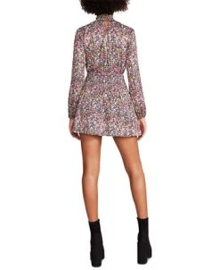 Alternative view of Steve Madden Women's Natalie Smocked Floral Mini Dress