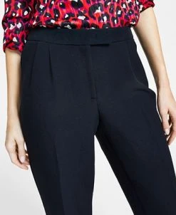 Anne Klein Women's Fly-Front High-Rise Pleated Pants -Anne Klein Sales Store 23151486 fpx