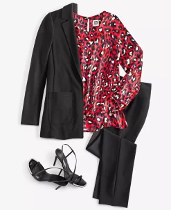Alternative view of Anne Klein Women's Blazer, Leopard-Print Blouse & Pants