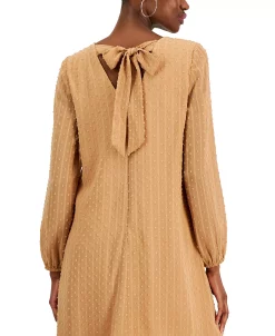 Alternative view of INC International Concepts Women's Long-Sleeve Shift Dress, Created For Macy's