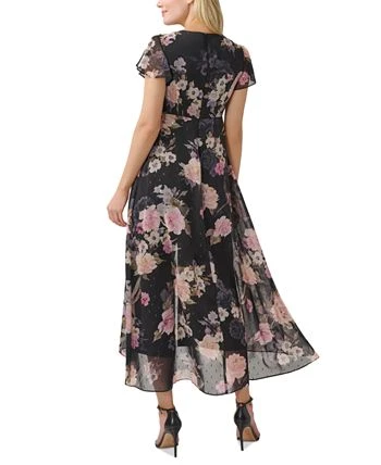 Adrianna Papell Women's Floral-Print Overlay Jumpsuit 2 Adrianna Papell Women's Floral-Print Overlay Jumpsuit - Image 2