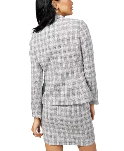 Bar III Women's Tweed Faux Double-Breasted Blazer, Created For Macy's 12 Bar III Women's Tweed Faux Double-Breasted Blazer, Created For Macy's -Anne Klein Sales Store 23338709 fpx
