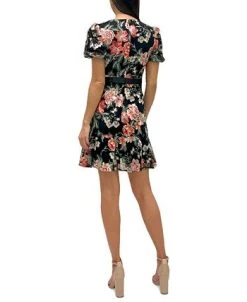 Alternative view of Sam Edelman Women's Floral Embroidered Puff-Sleeve Dress