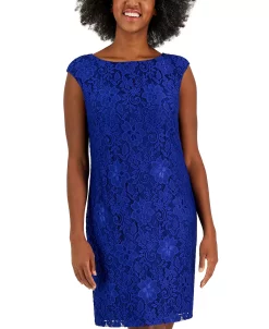 Kasper Women's Morgan Sleeveless Floral-Lace Shift Dress 13 Kasper Women's Morgan Sleeveless Floral-Lace Shift Dress -Anne Klein Sales Store 23531019 fpx
