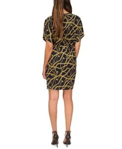 Alternative view of Michael Kors Women's Faux-Wrap Tie-Waist Dress, Regular & Petite