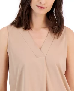 Alternative view of Anne Klein Women's Harmony Pleated Knit Shell