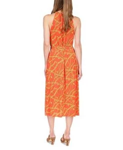 Alternative view of Michael Kors Women's Chain-Print Chain Midi Dress