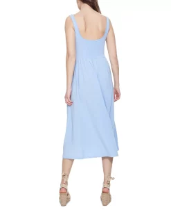 Black Tape Women's Banded-Waist Knit Sleeveless Midi Dress -Anne Klein Sales Store 23675601 fpx