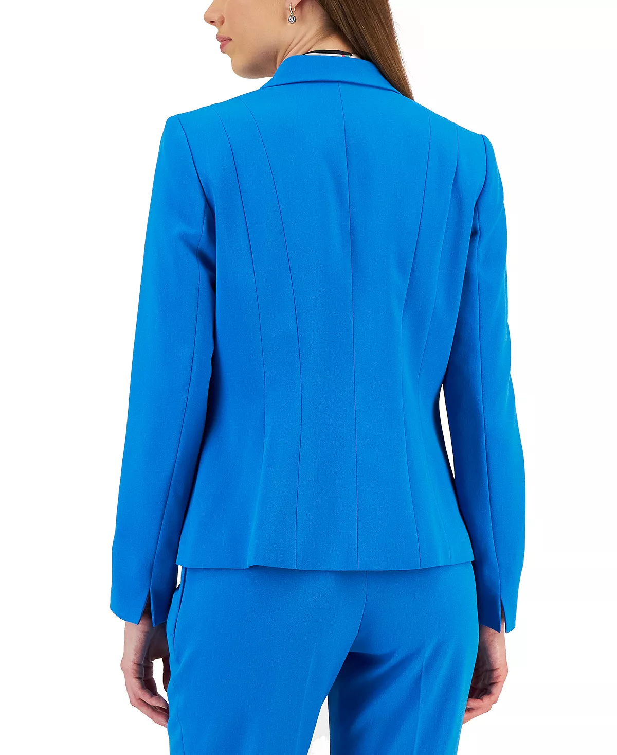 Kasper Crepe One-Button Blazer 2 Kasper Crepe One-Button Blazer - Image 2