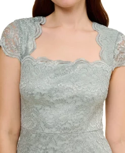 Adrianna Papell Women's Metallic Lace Square-Neck Gown 6 Adrianna Papell Women's Metallic Lace Square-Neck Gown -Anne Klein Sales Store 23685095 fpx