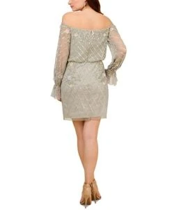 Alternative view of Adrianna Papell Women's Beaded Off-The-Shoulder Dress