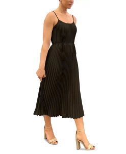 Sam Edelman Pleated Chiffon Sleeveless A-Line Dress 9 Sam Edelman Pleated Chiffon Sleeveless A-Line Dress -Anne Klein Sales Store 23706503 fpx