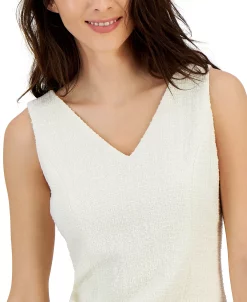 Anne Klein Women's Tweed Sleeveless V-Neck Sheath Dress 8 Anne Klein Women's Tweed Sleeveless V-Neck Sheath Dress -Anne Klein Sales Store 23777453 fpx