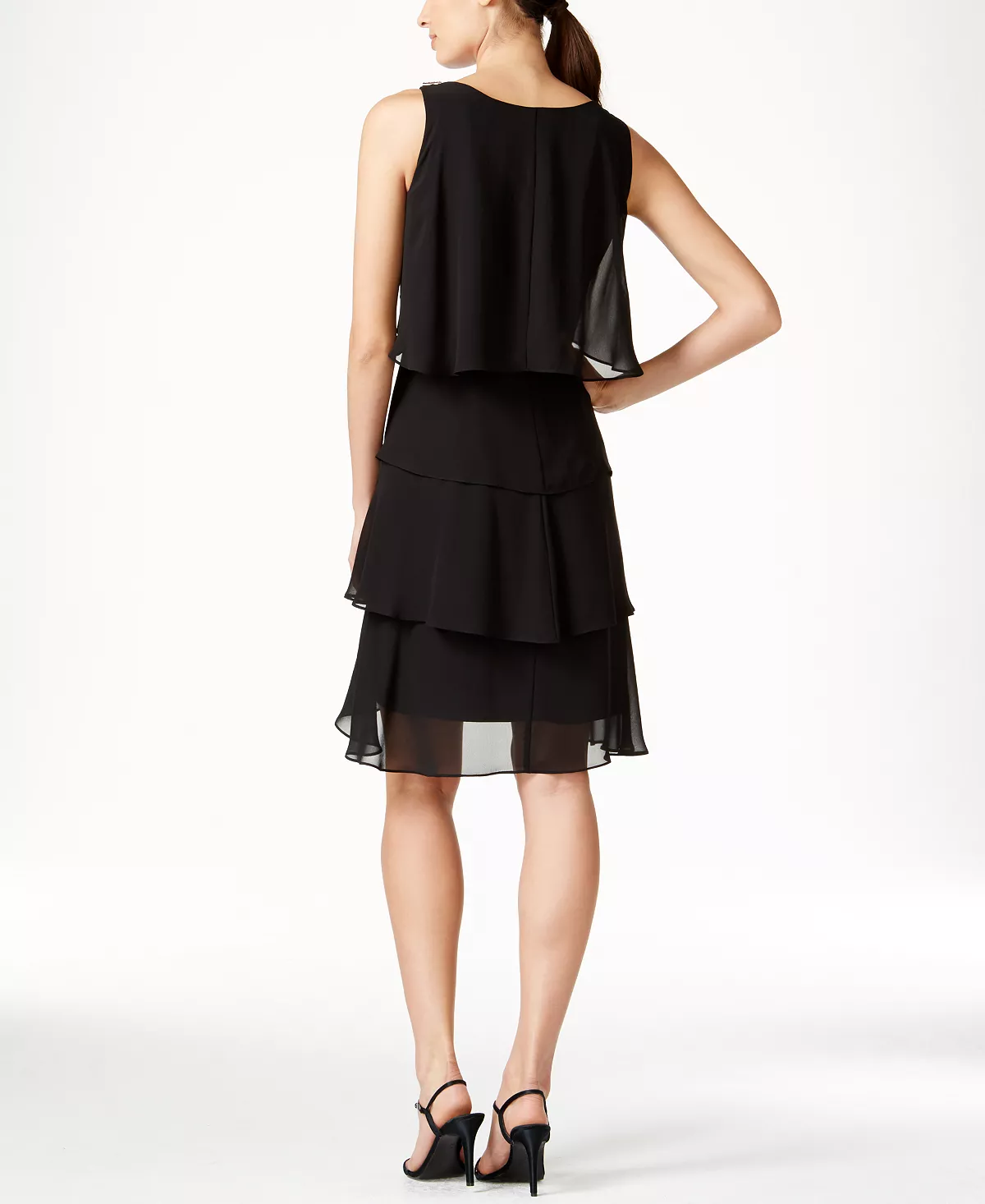 SL Fashions Tiered Chiffon Dress 2 SL Fashions Tiered Chiffon Dress - Image 2